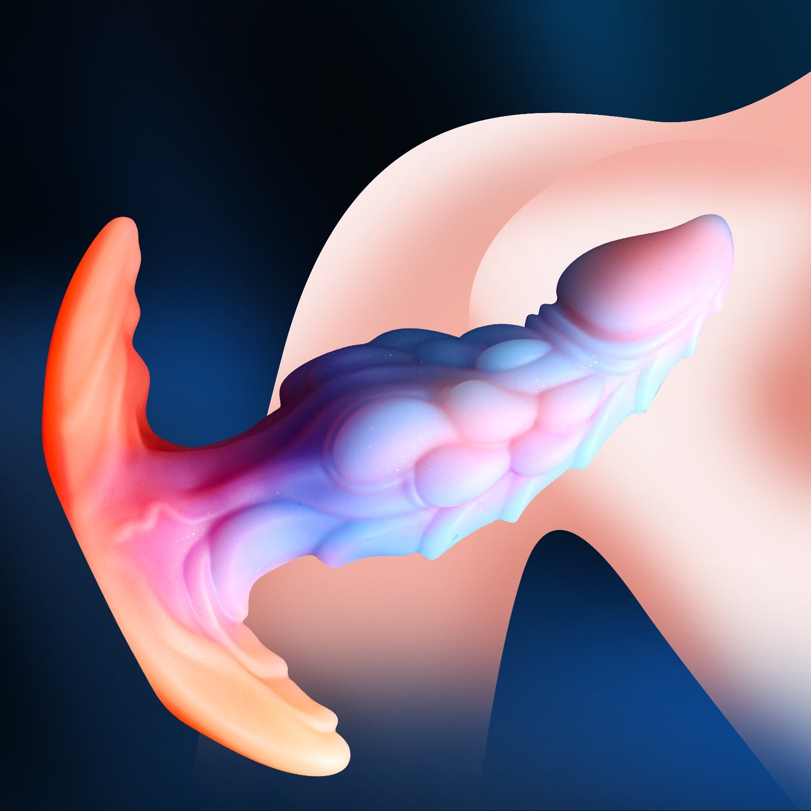 MinYn アナルプラグ アナル開発 凹凸あり 液体シリコン アンカー台座 混色仕様 夜光仕様 - TaRiss's