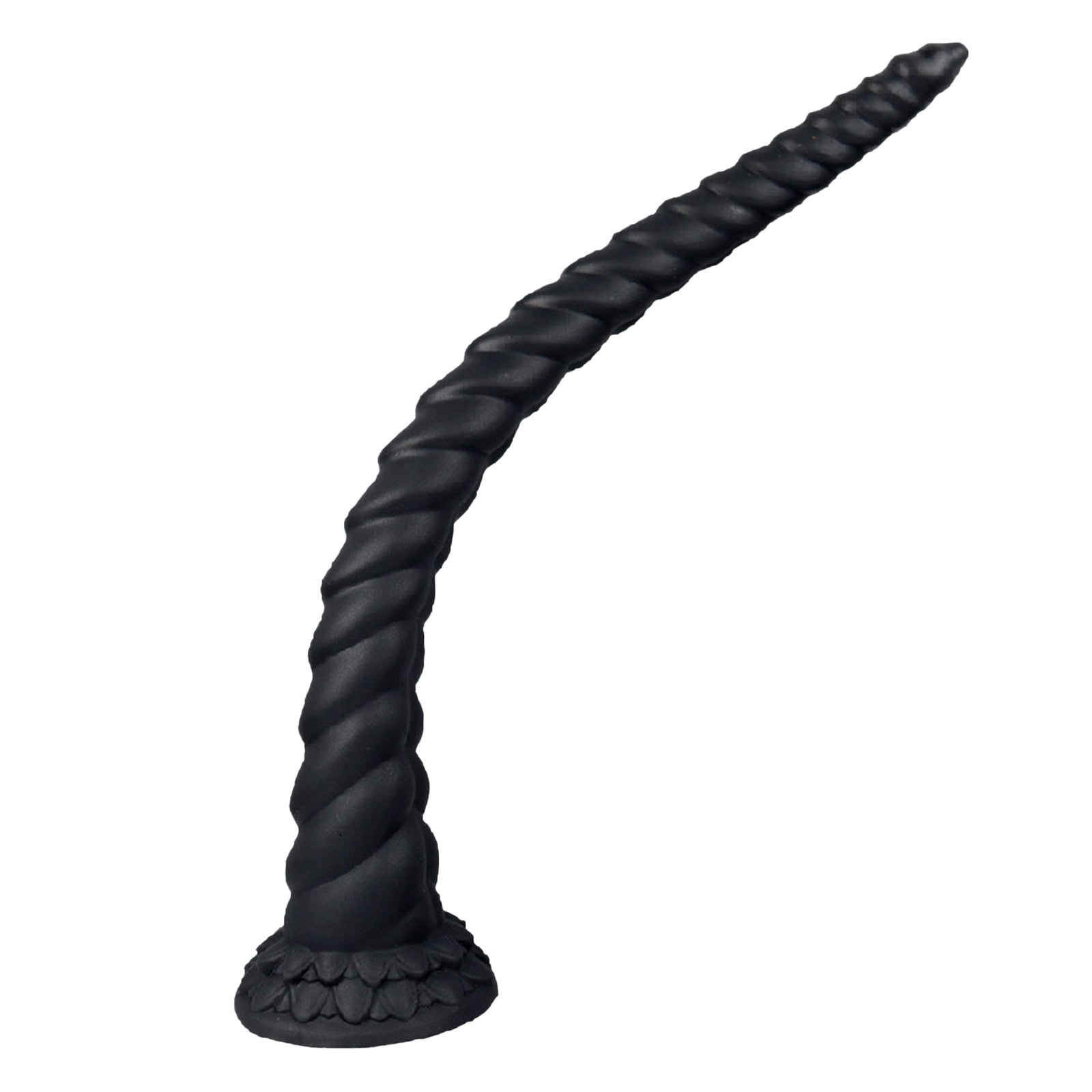 MinYn 牛の角 螺旋模様 アナルプラグ アナル拡張 アナル開発 凹凸あり 吸盤付き 液体シリコン - TaRiss's