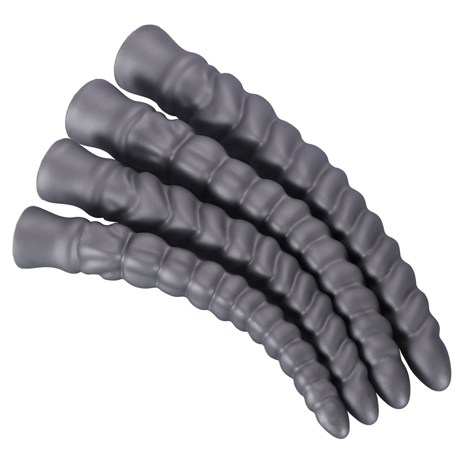 MinYn アナルプラグ 凹凸あり 吸盤付き 液体シリコン グレー - TaRiss's