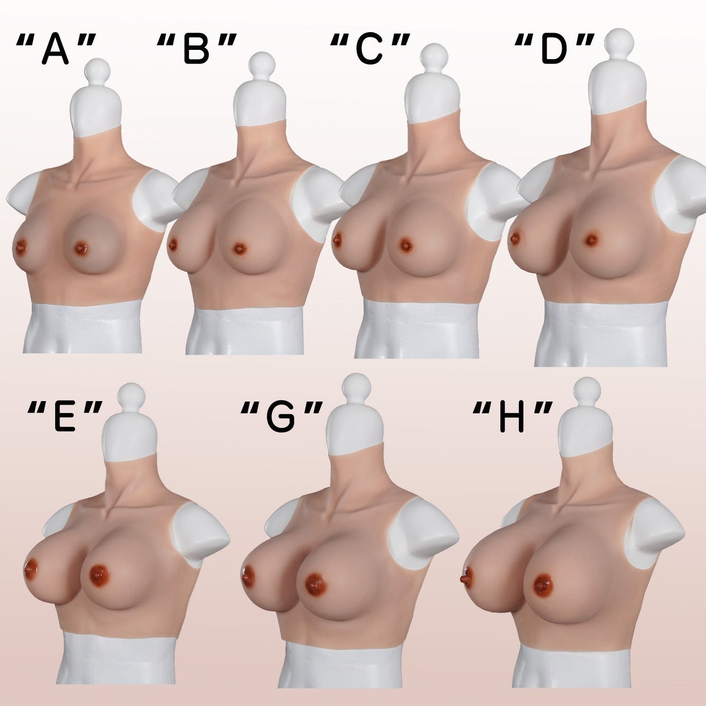 MinYn シリコンバスト 人工乳房 偽乳 男の娘 シリコン製 男性用 A~Hカップ - TaRiss's