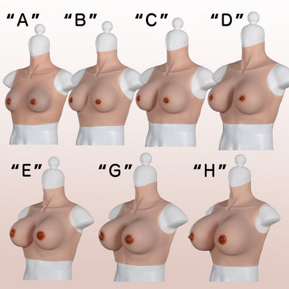 MinYn シリコンバスト 人工乳房 偽乳 男の娘 シリコン製 男性用 A~Hカップ - TaRiss's