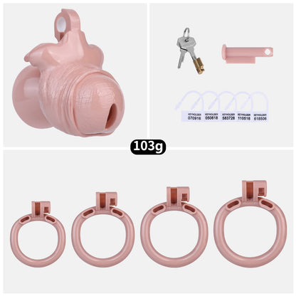 MinYn ペニス形 貞操具 樹脂製品 鍵付き 男性用 SM 外出用可 2色 - TaRiss's