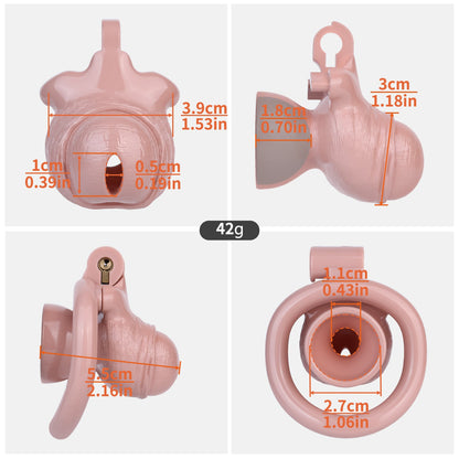 MinYn ペニス形 貞操具 樹脂製品 鍵付き 男性用 SM 外出用可 2色 - TaRiss's