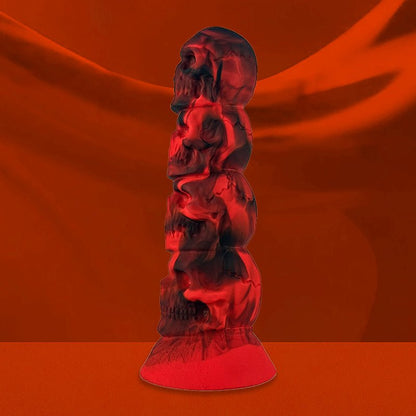 NIGHTLOOM アナルプラグ 10種類振動モード 吸盤付き 悪魔の頭 凹凸あり アナル開発 ディルド 液体シリコン - TaRiss's