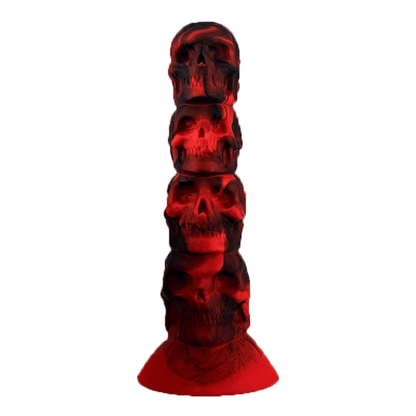 NIGHTLOOM アナルプラグ 10種類振動モード 吸盤付き 悪魔の頭 凹凸あり アナル開発 ディルド 液体シリコン - TaRiss's