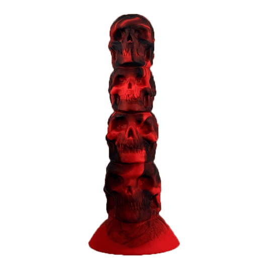 NIGHTLOOM アナルプラグ 10種類振動モード 吸盤付き 悪魔の頭 凹凸あり アナル開発 ディルド 液体シリコン - TaRiss's