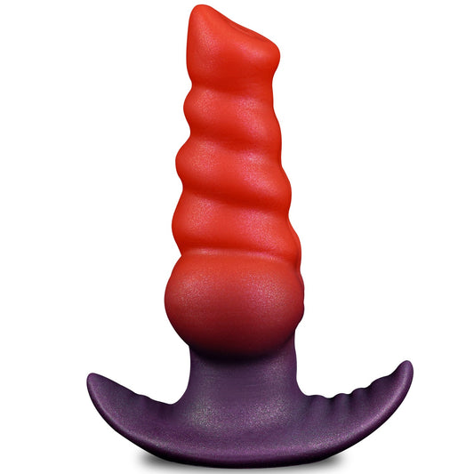 NIGHTLOOM アナルプラグ 10種類振動モード 凹凸あり アンカー形台座&吸盤付き 外出用可 ディルド 液体シリコン - TaRiss's