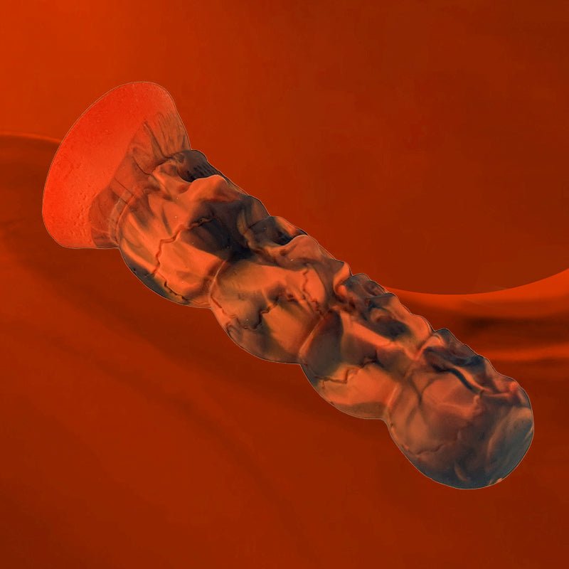 NIGHTLOOM アナルプラグ 10種類振動モード 吸盤付き 悪魔の頭 凹凸あり アナル開発 ディルド 液体シリコン - TaRiss's