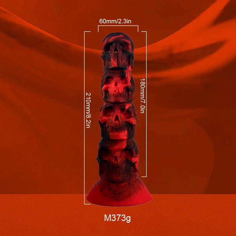 NIGHTLOOM アナルプラグ 10種類振動モード 吸盤付き 悪魔の頭 凹凸あり アナル開発 ディルド 液体シリコン - TaRiss's