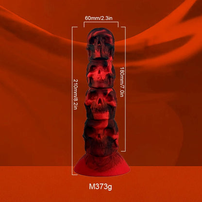 NIGHTLOOM アナルプラグ 10種類振動モード 吸盤付き 悪魔の頭 凹凸あり アナル開発 ディルド 液体シリコン - TaRiss's