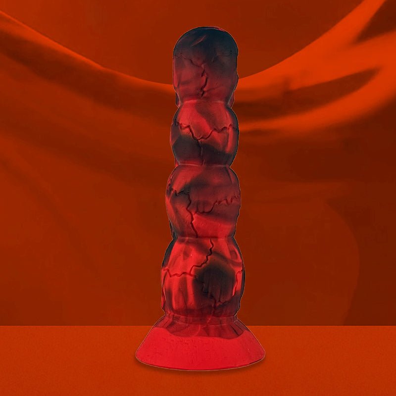 NIGHTLOOM アナルプラグ 10種類振動モード 吸盤付き 悪魔の頭 凹凸あり アナル開発 ディルド 液体シリコン - TaRiss's