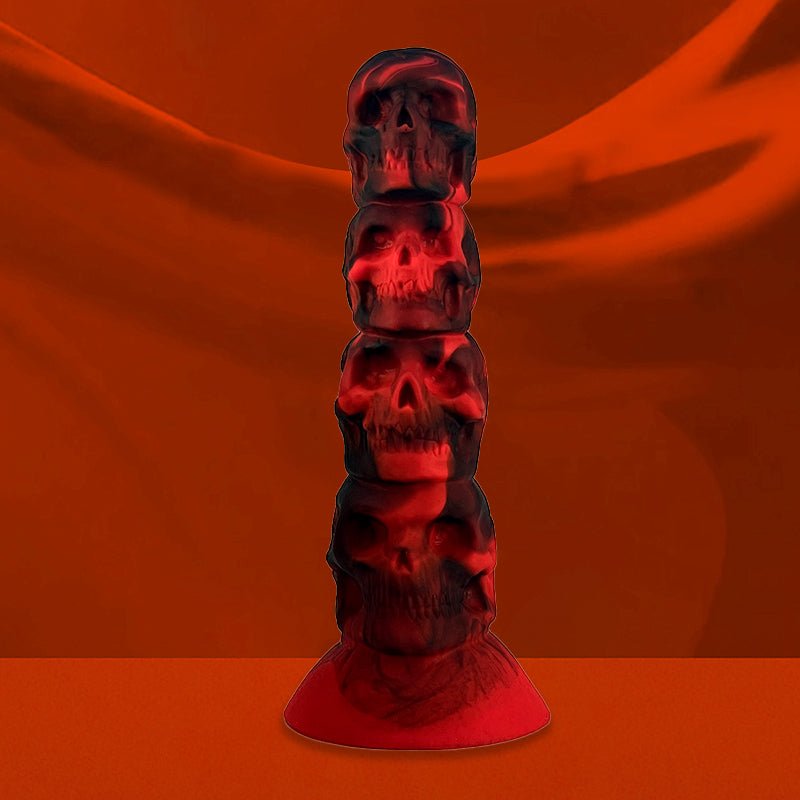 NIGHTLOOM アナルプラグ 10種類振動モード 吸盤付き 悪魔の頭 凹凸あり アナル開発 ディルド 液体シリコン - TaRiss's