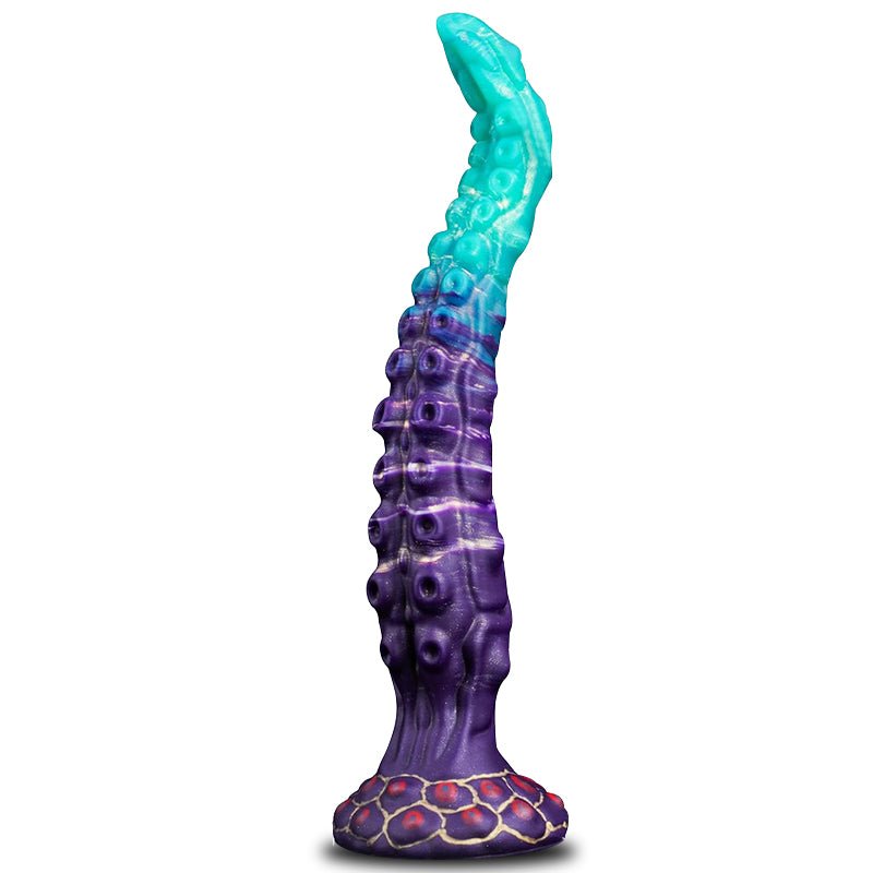 NIGHTLOOM アナルプラグ 凹凸あり 触手 10段階振動モード 吸盤付き 液体シリコン 混色仕様 - TaRiss's