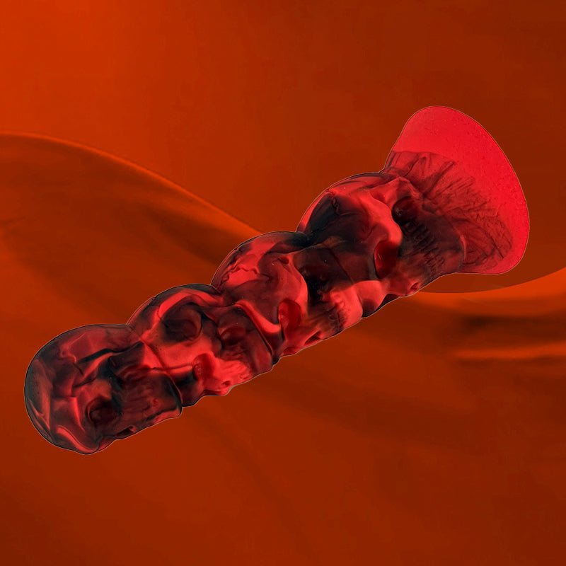 NIGHTLOOM アナルプラグ 10種類振動モード 吸盤付き 悪魔の頭 凹凸あり アナル開発 ディルド 液体シリコン - TaRiss's