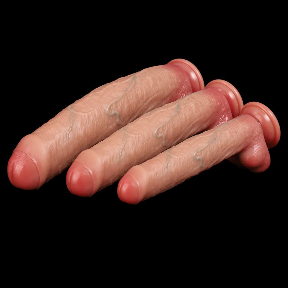 NIGHTLOOM ディルド 包茎 リアルな血管 凹凸あり 本物の亀頭 吸盤付き シリコン 三つのサイズ - TaRiss's