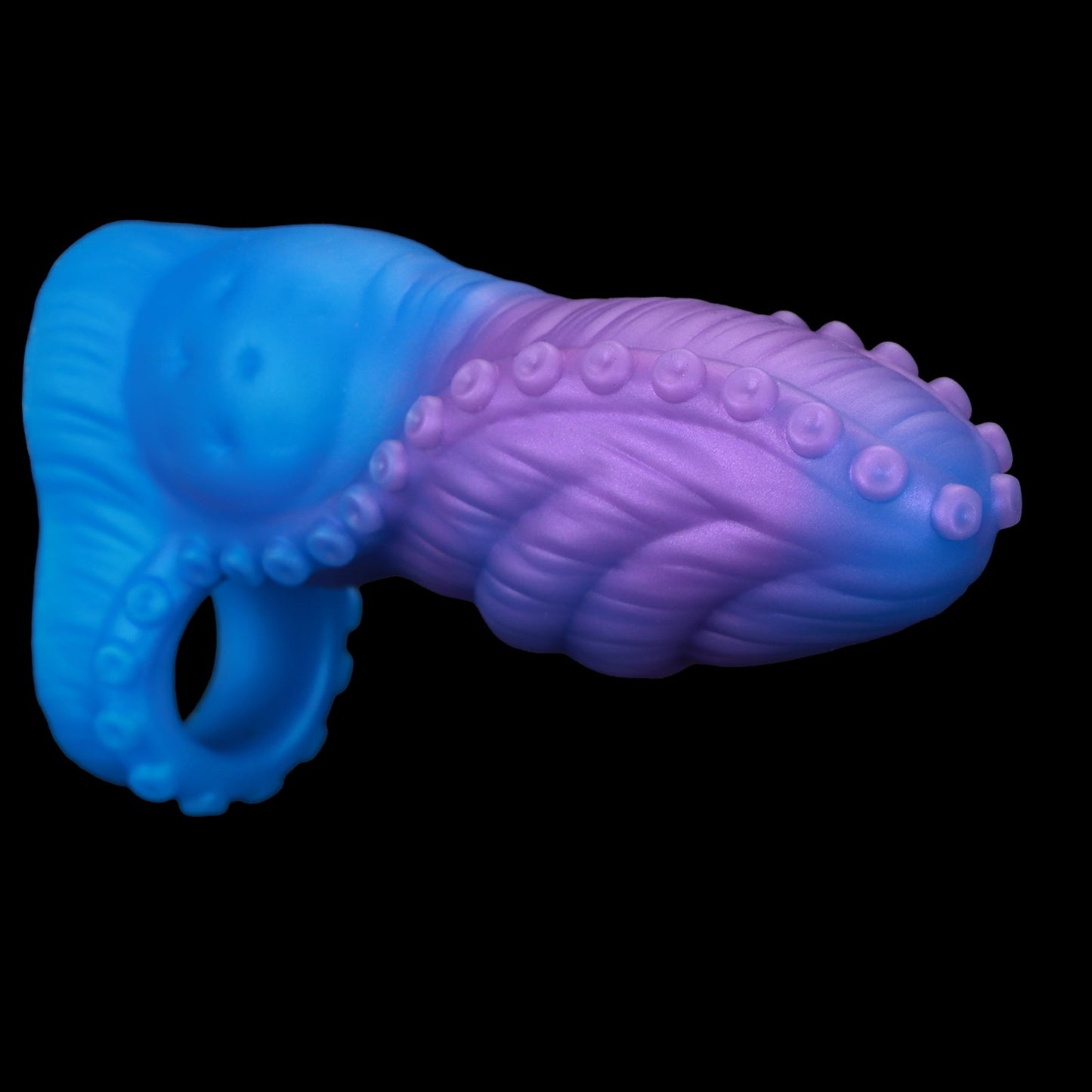 NIGHTLOOM ペニスサック 凹凸あり 非貫通式 タコの触手 吸盤 ペニスリング 陰茎袖 混色仕様 液体シリコン - TaRiss's