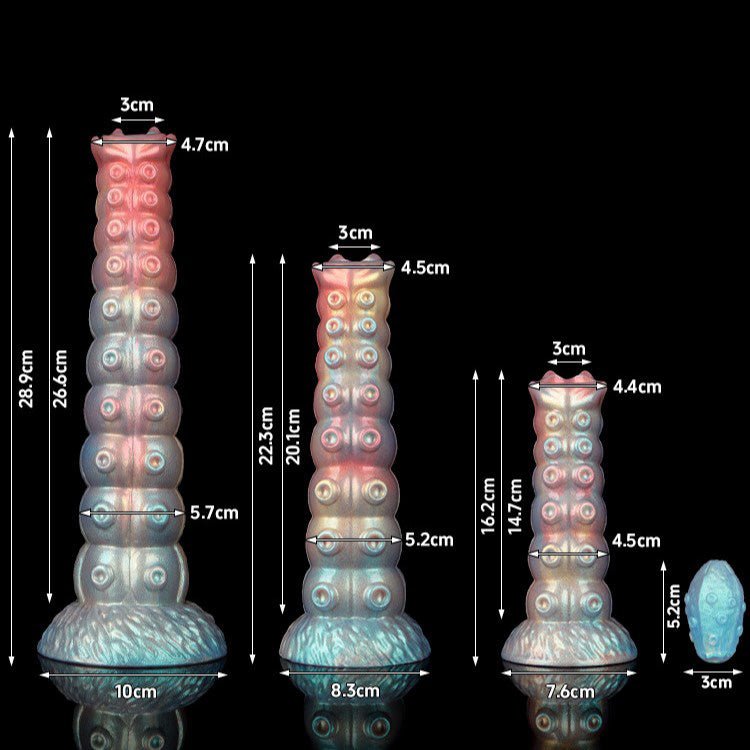 NIGHTLOOM 産卵器 触手 凹凸あり 卵付き 吸盤付き シリコン製 混色仕様 - TaRiss's
