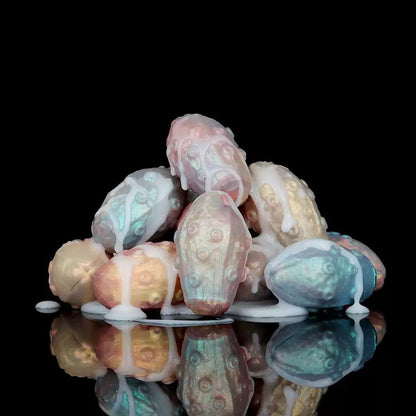 NIGHTLOOM 産卵器 触手 凹凸あり 卵付き 吸盤付き シリコン製 混色仕様 - TaRiss's