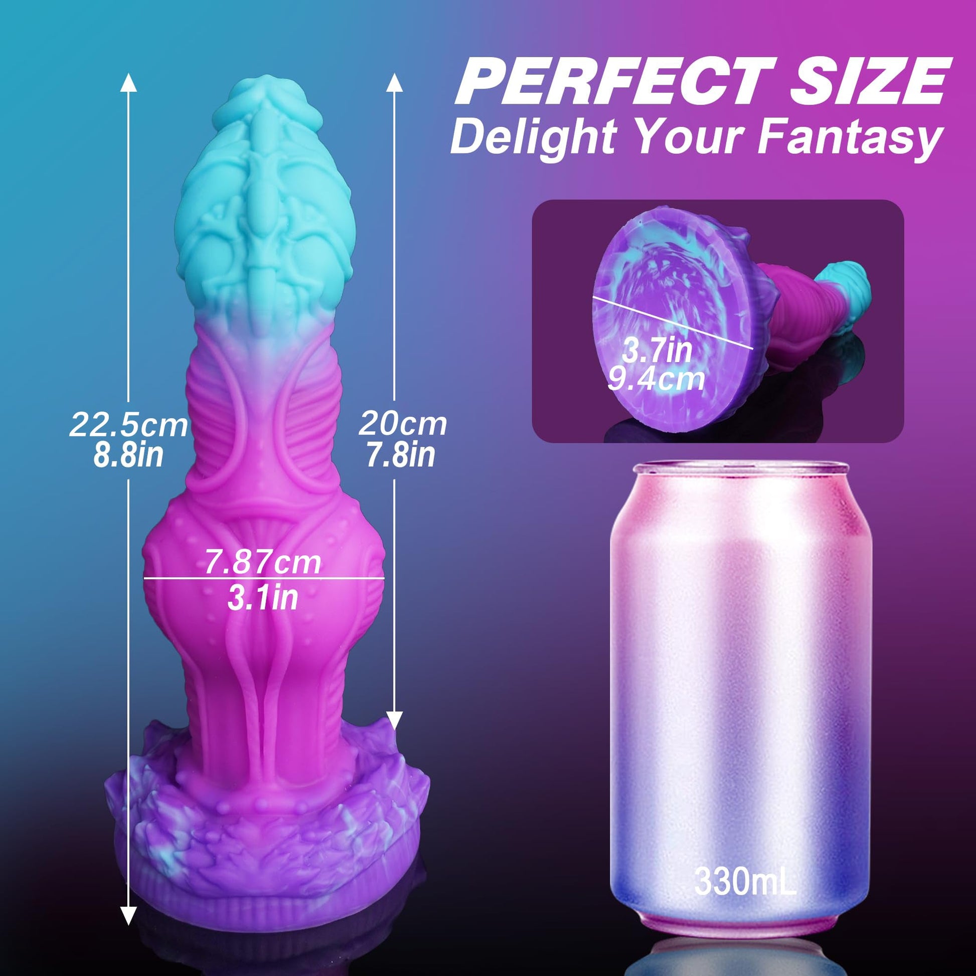 NIGHTLOOM アナルプラグ 凹凸あり ノット　吸盤付き 液体シリコン 22.35cm - TaRiss's