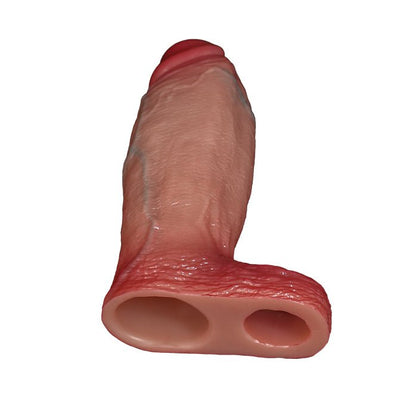 NIGHTLOOM ペニスサック 貫通式 凹凸あり リアルな血管 陰茎袖 ペニスリング 液体シリコン 二つのサイズ - TaRiss's