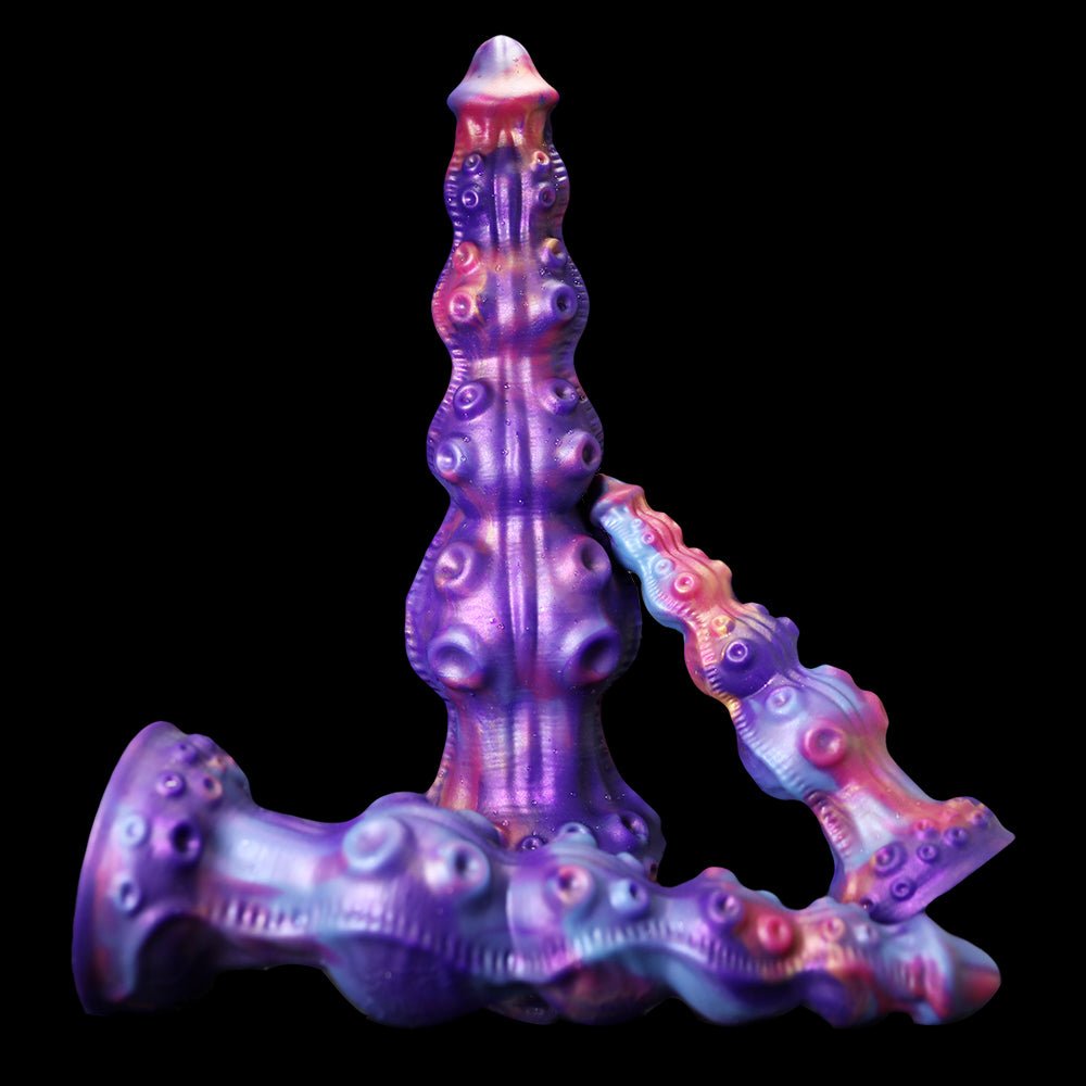 NIGHTLOOM アナルプラグ 触手 タコ 凹凸あり 吸盤付き 混色仕様 液体シリコン 全3サイズ - TaRiss's