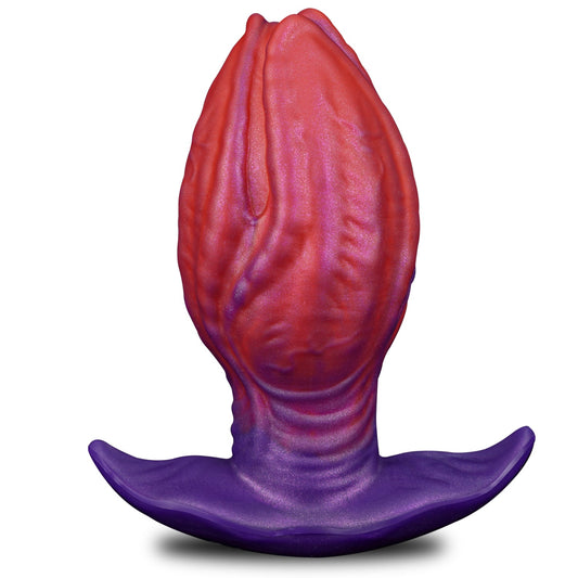 NIGHTLOOM アナルプラグ アンカー形台座 凹凸あり つぼみ混色仕様 液体シリコン 3サイズ - TaRiss's