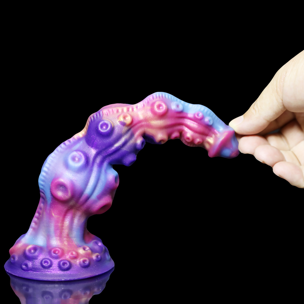NIGHTLOOM アナルプラグ 触手 タコ 凹凸あり 吸盤付き 混色仕様 液体シリコン 全3サイズ - TaRiss's
