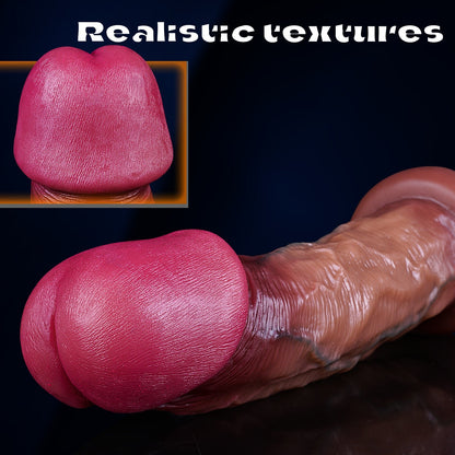 NIGHTLOOM ディルド 凹凸あり 先端の肥厚 吸盤付き 模擬血管 液体シリコン 全3サイズ - TaRiss's