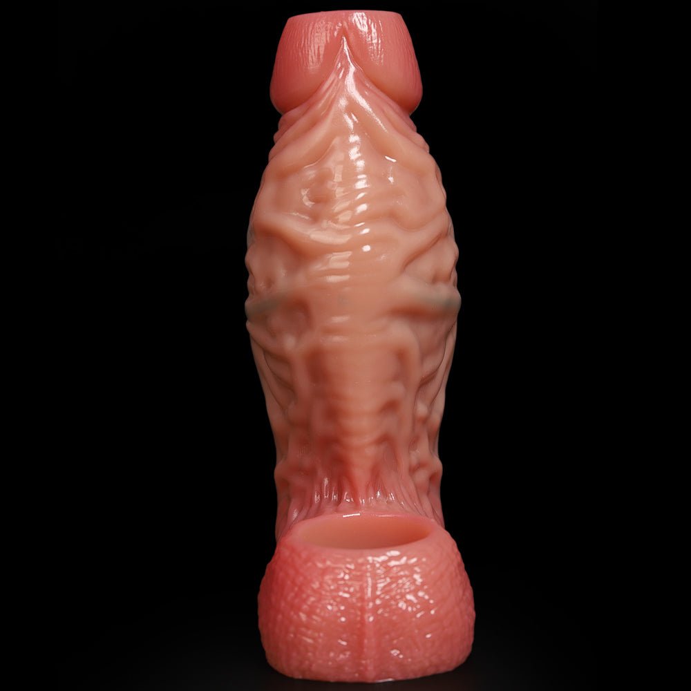 NIGHTLOOM ペニスサック 貫通式 凹凸あり リアルな血管 陰茎袖 ペニスリング 液体シリコン - TaRiss's