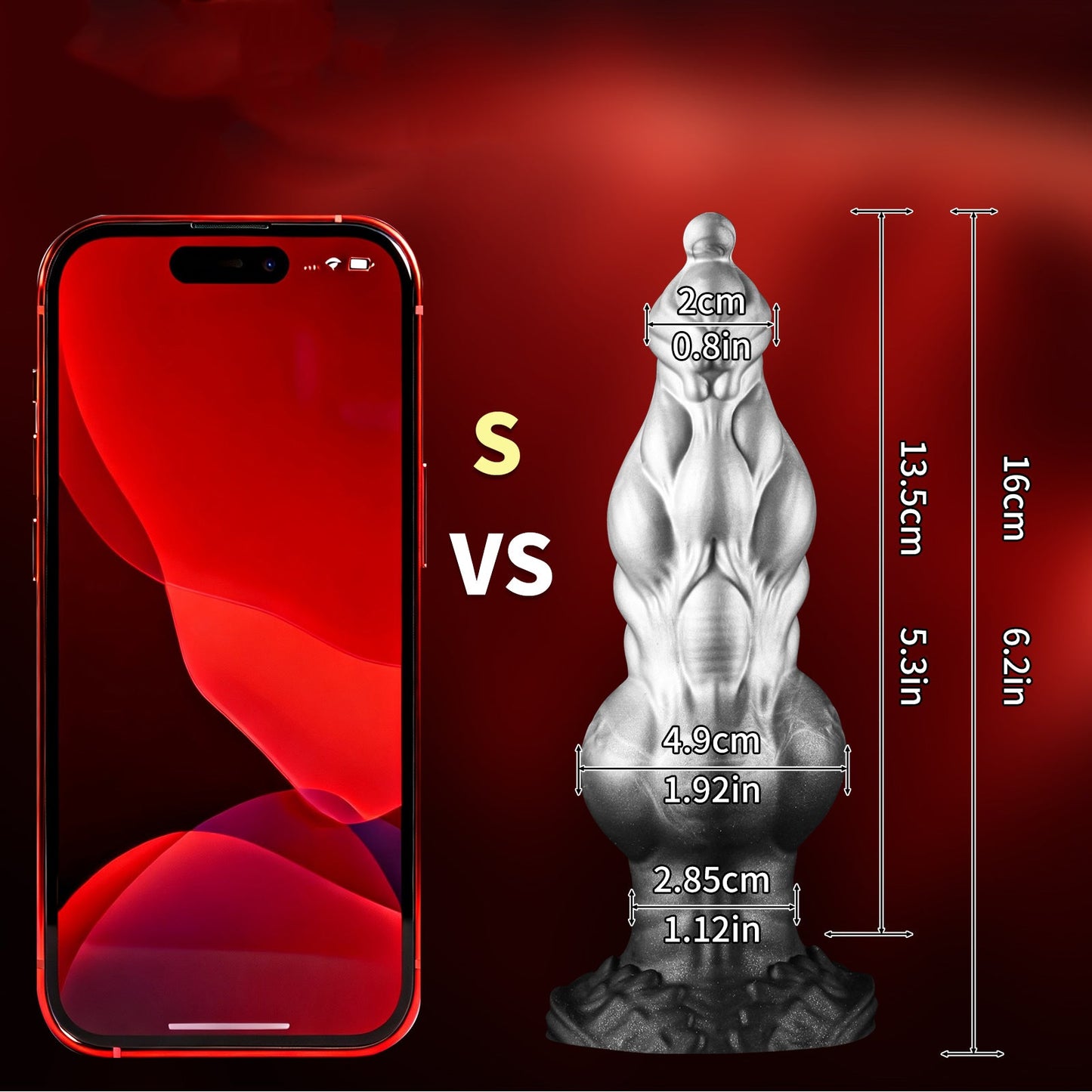 NIGHTLOOM アナルプラグ 凹凸あり アンカー形台座 混色仕様 液体シリコン - TaRiss's