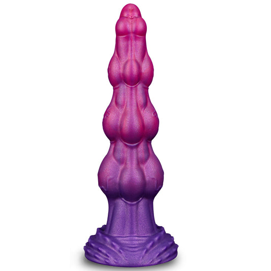 NIGHTLOOM アナルプラグ 凹凸あり ビーズ 吸盤付き 混色仕様 液体シリコン 6.4cmX26cm - TaRiss's