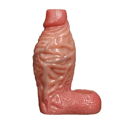 NIGHTLOOM ペニスサック 貫通式 凹凸あり リアルな血管 陰茎袖 ペニスリング 液体シリコン - TaRiss's