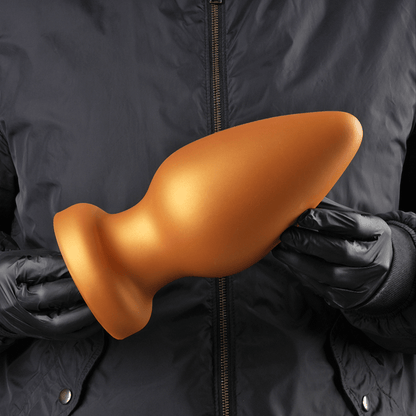 NIGHTLOOM アナルプラグ 液体シリコン 吸盤付き ゴールド 全9サイズ - TaRiss's