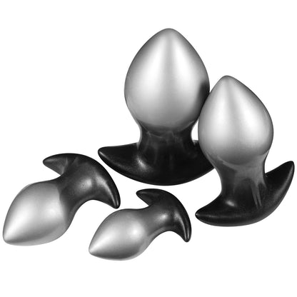 NIGHTLOOM アナルプラグ アンカー形台座 液体シリコン ブラック 全四サイズ - TaRiss's