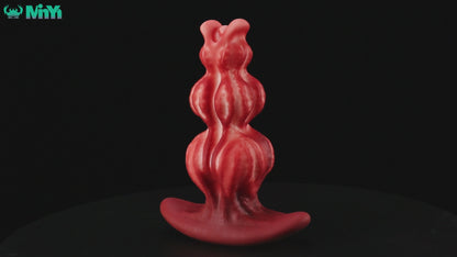 MinYn アナルプラグ 混色仕様 凹凸あり 液体シリコン アンカー台座