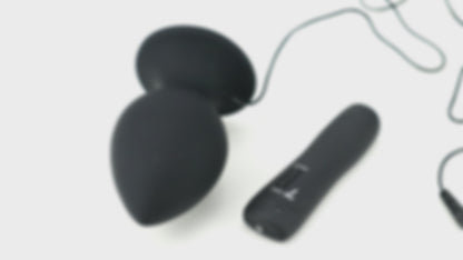 TaRiss's アナルバイブ 7段階振動モード 台座付き シリコン ブラック