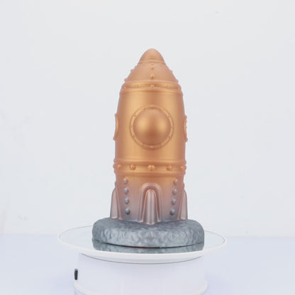 MinYn アナルプラグ 吸盤付き 凹凸あり アナル開発 液体シリコン 二つの色 「ロケット」