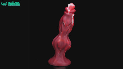 MinYn アナルプラグ 混色仕様 凹凸あり 液体シリコン 吸盤付き