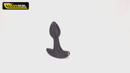 MAPARON インフレート式アナルプラグ アナル尻尾 尻尾付き アナル拡張 空気注入式 最大8cmに膨らめる 分割式 液体シリコン ブラック