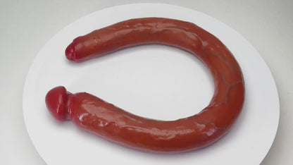 TaRiss's 両頭ディルド 超長い 凹凸あり 2層構造 両端使用可能 吸盤なし 液体シリコン