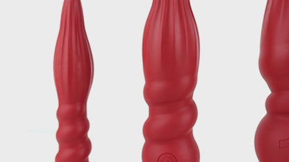 TaRiss's インフレート式アナルプラグ 空気注入式 手動 ネジ山形 吸盤式アタッチメント 液体シリコン