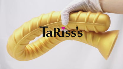 TaRiss's 鉄筋 アナルプラグ 超長いアナルプラグ 吸盤付き 螺旋状の凹凸 液体シリコン