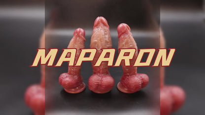 MAPARON ディルド 凹凸あり 吸盤仕様 液体シリコン