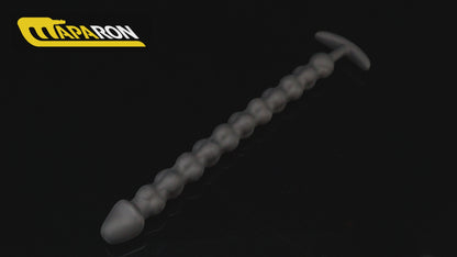 MAPARON アナルビーズ アナルプラグ シリコン 三つのサイズ アンカー台座 ブラック