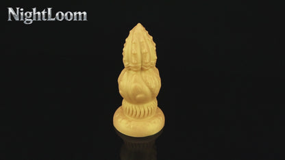 NIGHTLOOM アナルプラグ 凹凸あり 三段階刺激設計 つぼみ シリコン製 吸盤付き ゴールド 四つのサイズ