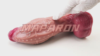 MAPARON 束縛者 ディルド アナルプラグ アナル開発 凹凸あり 吸盤付き 液体シリコン 2層構造