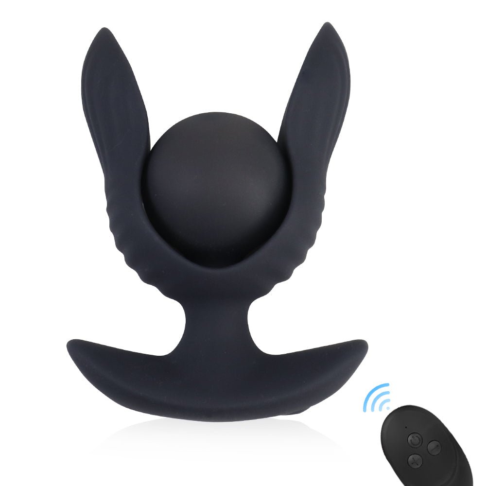 TaRiss's 電動式 インフレート式アナルプラグ アナルバイブ 振動可 10段階振動モード リモコン付き　最大51mmに膨らめる 手動 シリコン ブラック - TaRiss's