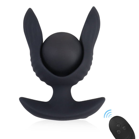 TaRiss's 電動式 インフレート式アナルプラグ アナルバイブ 振動可 10段階振動モード リモコン付き　最大51mmに膨らめる 手動 シリコン ブラック - TaRiss's