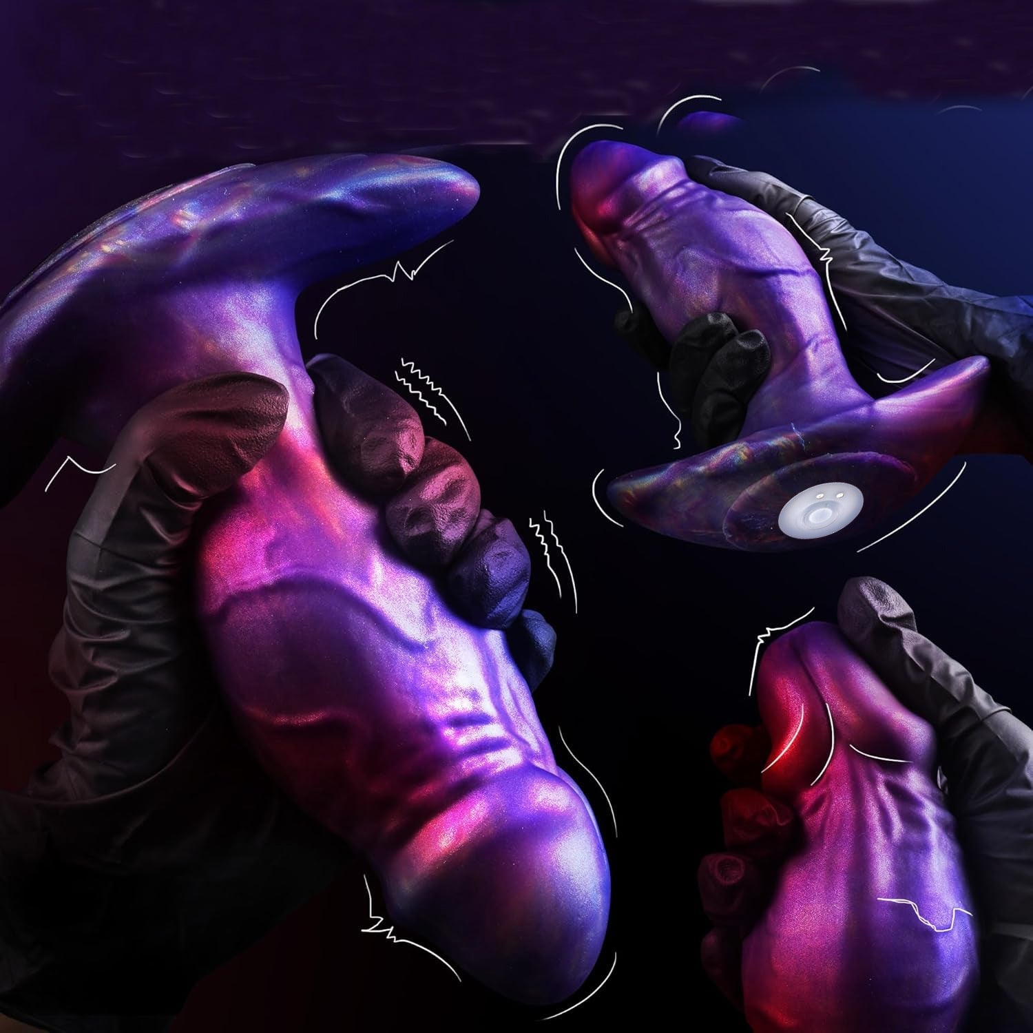 TaRiss's アナルバイブ ディルド 10種類振動モード 磁石吸引で充電 リモコン付き シリコン - TaRiss's