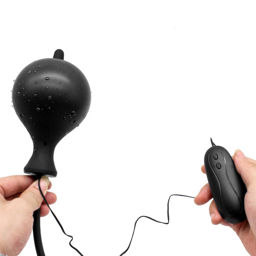 TaRiss's 電動式 インフレート式アナルプラグ アナルバイブ 振動可 アナル拡張 10段階振動モード 最大80mmに膨らめる 手動 シリコン - TaRiss's